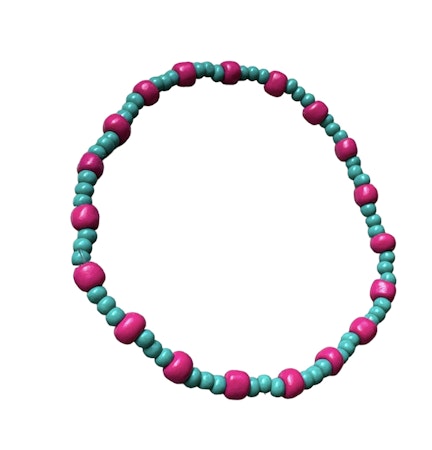 Enkelt armband turkos-cerise barn