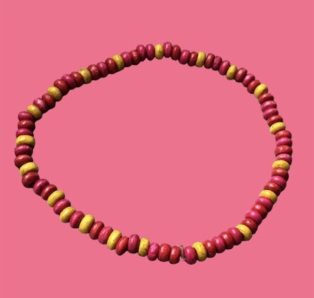 Armband enkel rosa-gul-orange barn