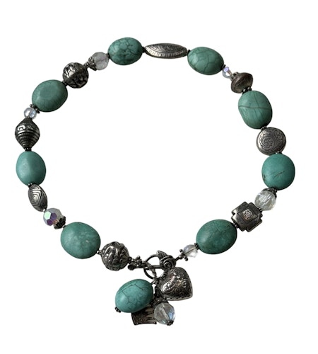Turkost detaljerat halsband