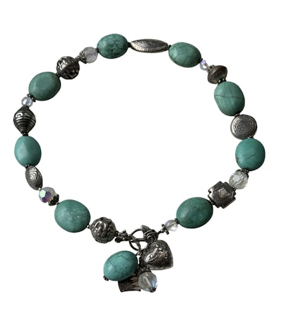 Turkost detaljerat halsband