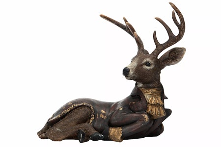 Vilande hjort-staty 39,5x22x35cm