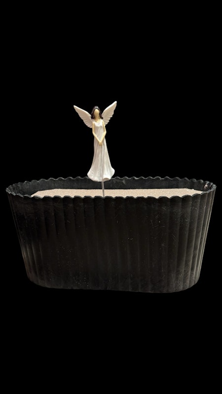 Ängel Shy 8 cm figur på pinne