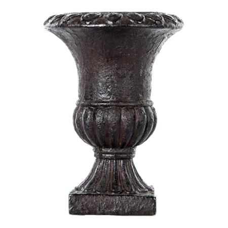 Pokal kruka för plantering Svart med bruna inslag Ø14x18cm