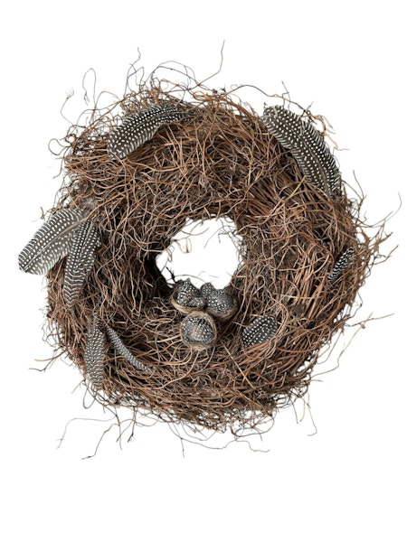 Fågelbo svartvit, 5 cm