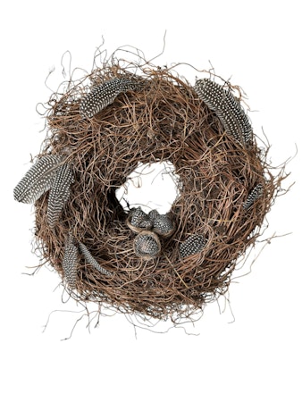 Fågelbo svartvit, 5 cm