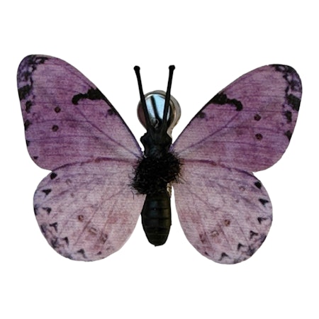 Lila fjärilclip 6x4,5 cm