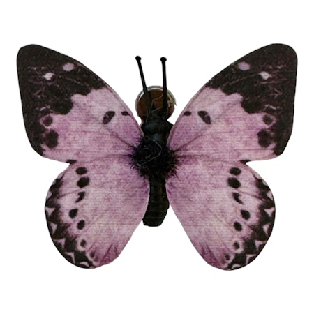 Lila fjäril clip 5x5,7 cm
