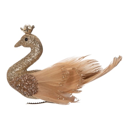 Swan clip Fancy Cremeapricot, 11 cm