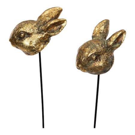 Kaninhuvud guld 2-pack
