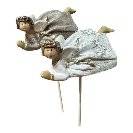 Änglar töser 5 cm beige/vit 2-pack