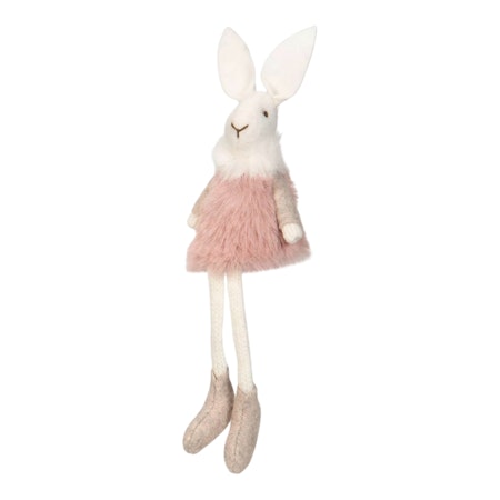 Rosa Fluffy kanin 20 cm