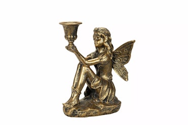 Ljusstake Älva Liss Mässing 14x11x18cm