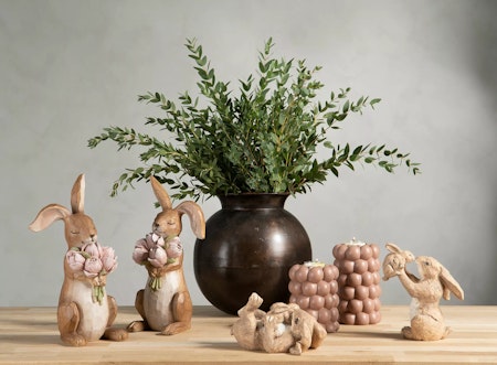 Hare Milly Blommor Poly 10,5x12,5x29cm