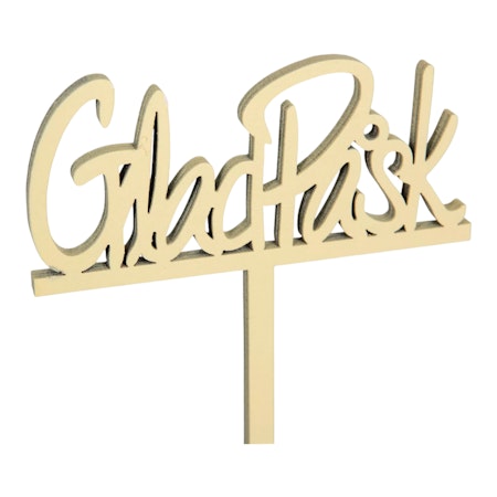 Glad Påsk Pinne Gul 9x4cm