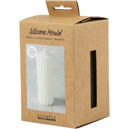 Silikonform räfflad cylinder 12x4 cm
