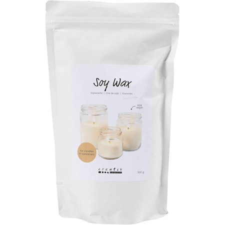 Soya wax, 1 Förp., 500 G, För Ljus I Behållare, Cream