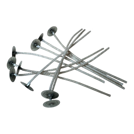 10 st Vekar för ljus i behållare,  Lämplig För Behållare Med En Diameter På 20–65 mm, L: 10 cm, 2 mm
