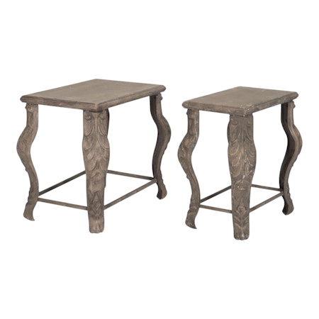 2 st sideboard i metall Rania, 42x30x41 / 35x22x40