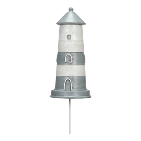 Fyr Stick grå/vit Ø5x11cm