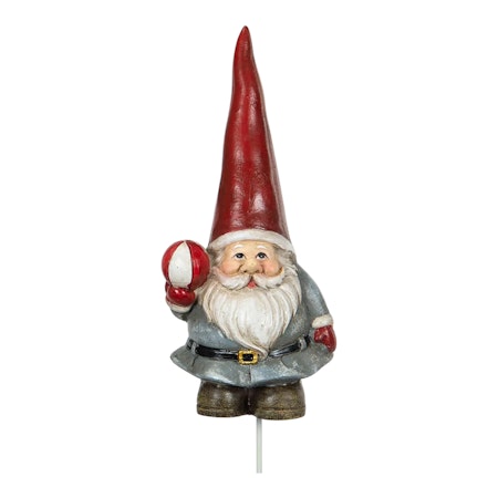 Grå tomte 10 cm blompinne