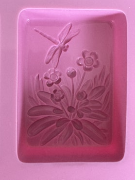 Silikonform till tvålar med blommiga motiv