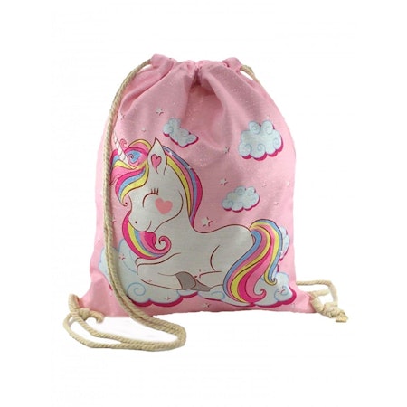Gympapåse Unicorn / Enhörning på Moln - Rosa