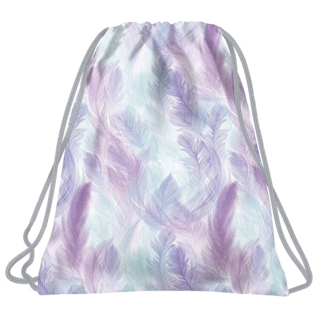 Gympapåse 'Fjädrar' rosa/lila/blå/vit