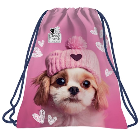 Cleo & Frank Gympapåse med Hund - Rosa och Charmig!