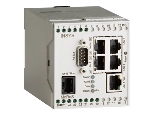 INSYS MoRoS Modem PRO Router 4-portsswitch Kablar