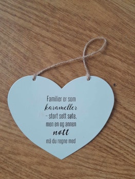 Hjerteskilt - «familie..»
