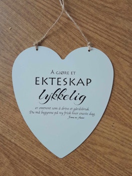 Hjerteskilt - «ekteskapet»