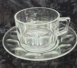 Arcoroc glas kaffekoppar med fat 8 st
