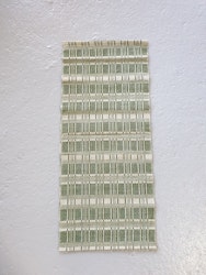 Vävd löpare i bege och grönt 170x38