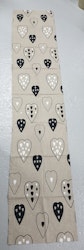 Panelgardiner beige med hjärtan 2 st