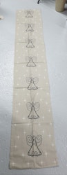 Panelgardiner beige med änglar 2 st