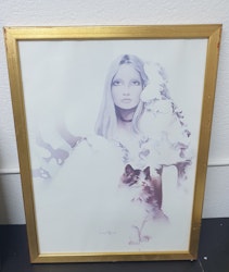 Sara Moon Tjej med en katt