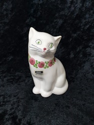 Guldkroken Katt med rosa blommor 17 cm