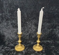 Mässingsljusstakar 2 st 13 cm