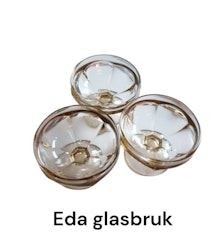 Eda dessertskålar 3 st glas i brun ton