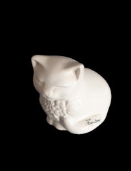 Rosa Ljung liten liggande katt  8 cm