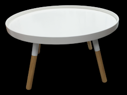 Runt  vitt brickbord diameter 80