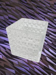 Kruka/vas i glas med bubbel effekt