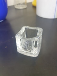 Liten glas askkopp från 70-talet