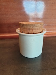 Stig Lindberg senapsburk ljusbeige, Gustavsberg
