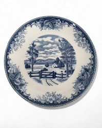 Assietter 5 st England ostämplade 18 cm