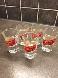 Jonnie Walker Red Label snapsglas 5 st