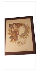 Inramad broderi 52x56 cm