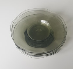 Glas assietter äldre 17,5 cm dia. 6 st