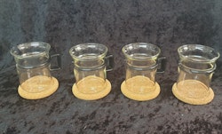 Bodum Danmark Retro kaffe/glögg muggar svarta 4 st
