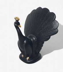 Svart påfågel med guld